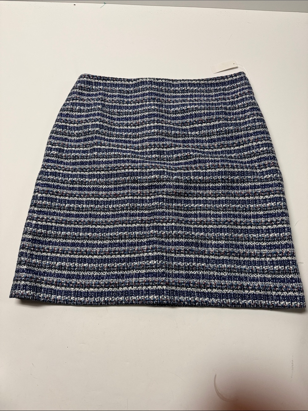 Talbots Navy and White Tweed Mini Skirt